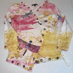 Boho Chic Small 24181 Retail $69 NWT Dragon Flies And Grommets Whimsical